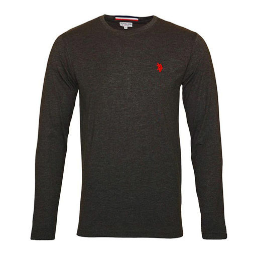 Εικόνα για Ανδρικό T-Shirt Μακρυμάνικο με Στρογγυλή Λαιμόκοψη Χρώματος Γκρι U.S. Polo ASSN 5724451884-189