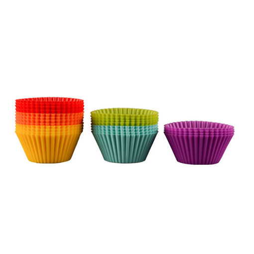 Εικόνα για Σετ Φόρμες Σιλικόνης σε Σχήμα Cup Cakes - 10 Τεμάχια