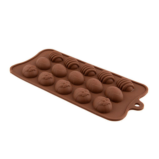 Εικόνα για Φόρμα Σιλικόνης για Σοκολατένια Αυγά 15 Θέσεων