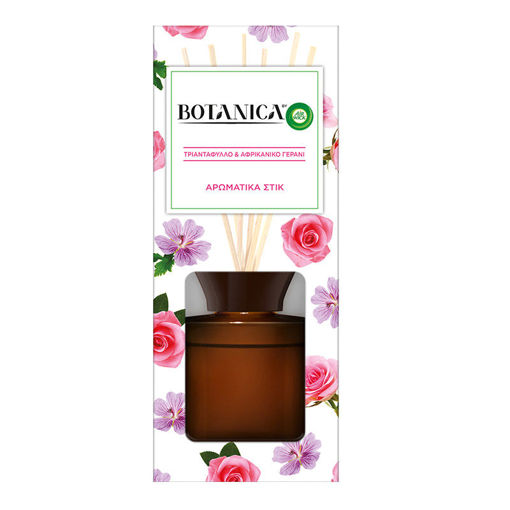 Εικόνα για Αρωματικά Στικ με Τριαντάφυλλο και Αφρικάνικο Γεράνι Botanica 80 ml