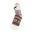 Εικόνα για Γυναικείες Αντιολισθητικές Κάλτσες Με Χιονονιφάδες και Ελάφι Μπεζ-Καφέ Onesize Yenita 4119
