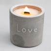 Εικόνα για Κερί Σόγιας σε Τσιμεντένιο Δοχείο με Σκαλισμένη τη Λέξη “love”