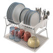 Εικόνα για Στεγνωτήριο Πιάτων Διώροφο Χρώματος Ασημί Metaltex Genius-Tex 325602
