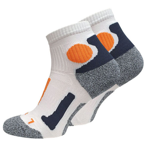 Εικόνα για Unisex Κάλτσες με Ενισχυμένο Πέλμα Χρώματος Λευκό - Πορτοκαλί Speed Stark Soul