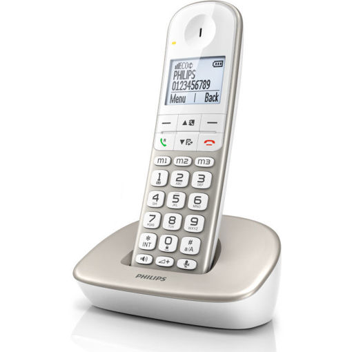 Εικόνα για Ασύρματο Τηλέφωνο Λευκό Συμβατό με Ακουστικά Βαρηκοΐας Philips XL4901S/GRS
