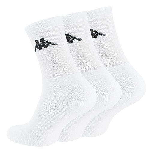 Εικόνα για Ανδρικές Αθλητικές Κάλτσες Χρώματος Λευκό Kappa 2118– 3 Ζευγάρια