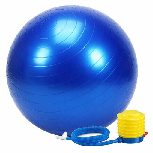 Picture of Μπάλα Γυμναστικής Διαμέτρου 65 cm Χρώματος Μπλε Με Τρόμπα OEM