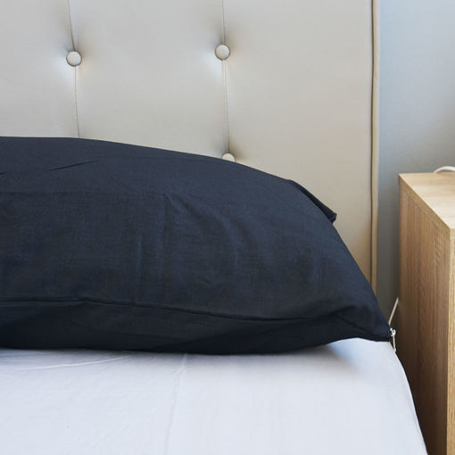 Picture of Μαξιλαροθήκη με Φερμουάρ Για Μαξιλάρι Σώματος Body Pillow Μαύρο 50 x 160 cm Fiber