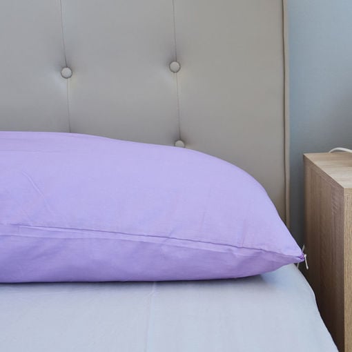 Picture of Μαξιλαροθήκη με Φερμουάρ Για Μαξιλάρι Σώματος Body Pillow Λιλά 50 x 160 cm Fiber