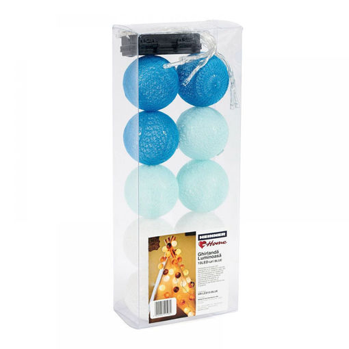Εικόνα για Διακοσμητικό Φωτιστικό Γιρλάντα Με 10 Led Cotton Ball  Lights Μπλε HR-LED10 Heinner Home