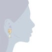 Εικόνα για Γυναικεία Επιχρυσωμένα Σκουλαρίκια με Μαργαριτάρια από Φίλντισι Λευκά Perledesse 60350498
