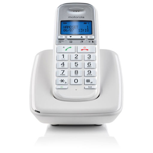 Picture of Ασύρματο Τηλέφωνο (Ελληνικό Μενού) Συμβατό με Ακουστικά Βαρηκοΐας Motorola S3001 WHITE