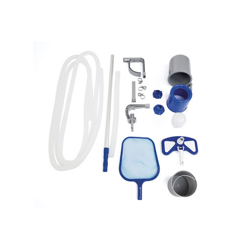 Εικόνα για Bestway AquaClean Deluxe 58237 Σετ Συντήρησης Πισίνας 3-σε-1 | Σκούπα, Απόχη & Καθαριστής Νερού