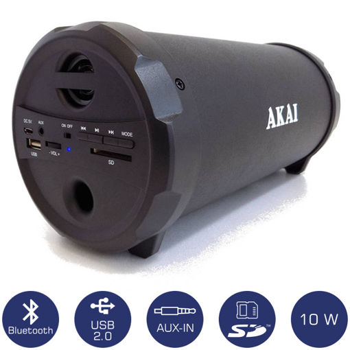 Εικόνα για Φορητό ηχείο Bluetooth με USB, κάρτα SD και Aux-In – 10 W Akai ABTS-12C