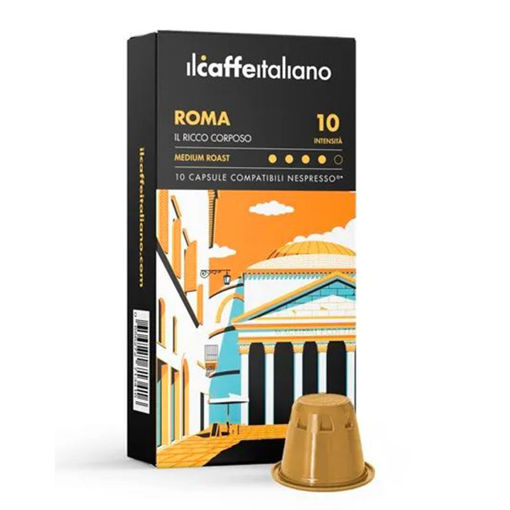 Εικόνα για Ιταλικός Καφές Espresso Συμβατός με Nespresso IL Caffe Italiano Roma - 10 Κάψουλες