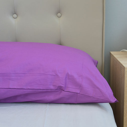 Εικόνα για Μαξιλαροθήκη με Φερμουάρ Για Μαξιλάρι Σώματος Body Pillow Μωβ 50 x 160 cm Fiber