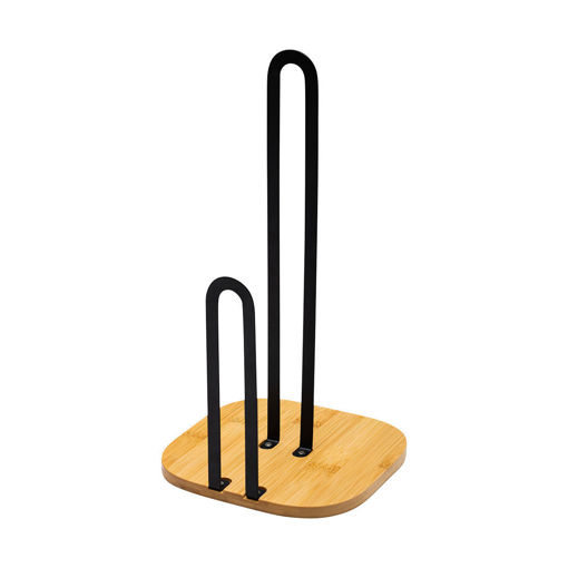 Εικόνα για Βάση για Ρολό Κουζίνας Ατσάλινη Μαύρη 16x16x31.3cm Estia Bamboo Essentials 01-13196