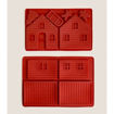 Εικόνα για Φόρμα Σιλικόνης Χριστουγεννιάτικο Σπίτι 3D 36x25 Κόκκινη 2 Τεμάχια