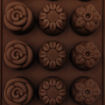 Εικόνα για Αντικολλητική Φόρμα Σιλικόνης για Σοκολατάκια Λουλούδια Καφέ 22 x 10,5 cm Veltihome 54792