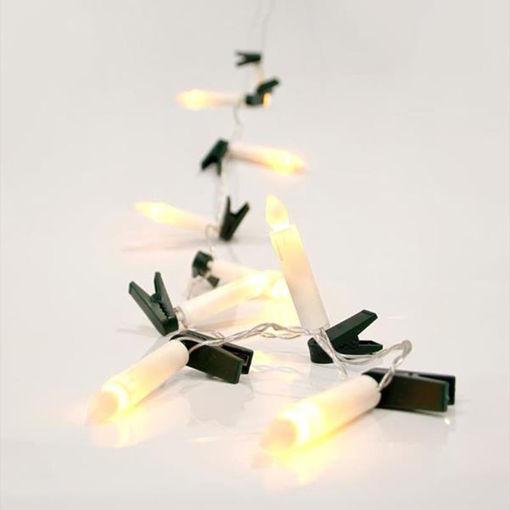 Εικόνα για 10 Χριστουγεννιάτικα Λαμπάκια LED Θερμό Λευκό 2m Μπαταρίας Eurolamp 600-11157