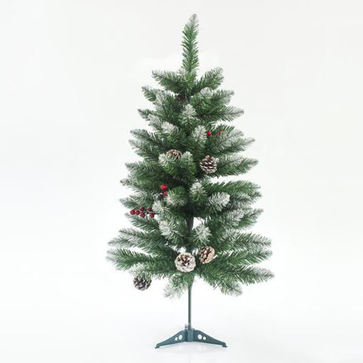 Εικόνα για Χριστουγεννιάτικο Δέντρο Με Berry Πράσινο Χιονισμένο 90 cm με Πλαστική Βάση Eurolamp 600-30168