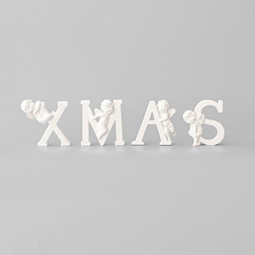 Εικόνα για Διακοσμητικό XMAS με Αγγελάκια Λευκό Polyresin Set 4 Γράμματα 8cm Eurolamp Magic Christmas 600-44948