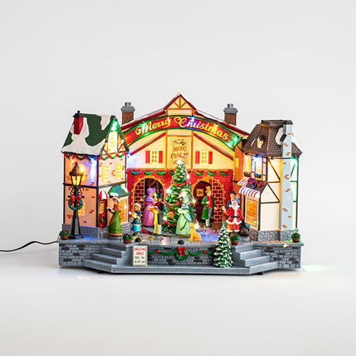 Εικόνα για Χριστουγεννιάτικο Φωτιζόμενο Διακοσμητικό Χωριό με Μουσική και Κίνηση 36,5x22,5x26 cm Eurolamp 600-44959