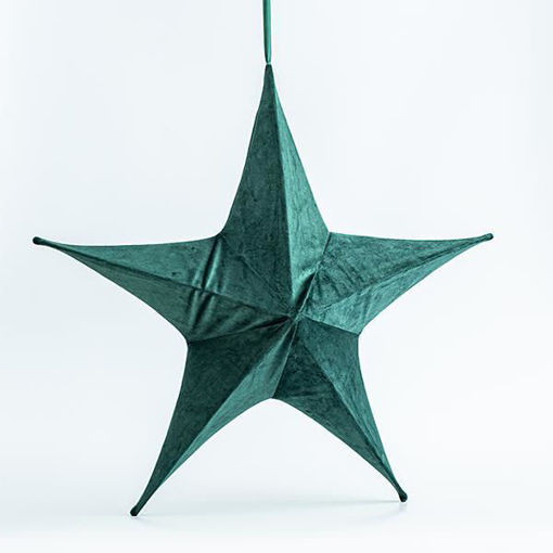 Εικόνα για Χριστουγεννιάτικo Διακοσμητικό Κρεμαστό Αστέρι Πράσινο 40cm Eurolamp 600-45307