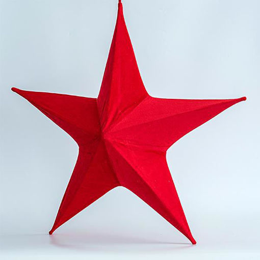 Εικόνα για Χριστουγεννιάτικo Διακοσμητικό Κρεμαστό Αστέρι Κόκκινο 40cm Eurolamp