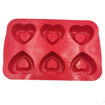 Εικόνα για Φόρμα Σιλικόνης Καρδιές 6 θέσεων Κόκκινη 26,5 x 17,5 x 3,5 cm