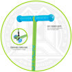 Εικόνα για Πατίνι Zipper Με Φωτιζόμενους Τροχούς Πράσινο/Μπλε, Zycom