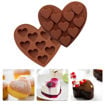 Εικόνα για Φόρμα Σιλικόνης Για Σοκολατάκια Καρδιά 10 Θέσεων Καφέ 16 x 15 cm