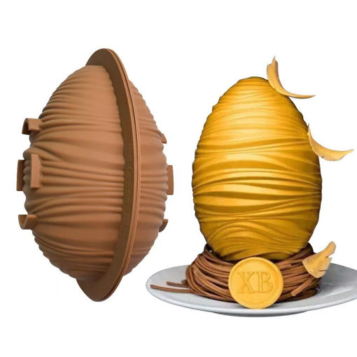 Εικόνα για Φόρμα Σιλικόνης Διπλή Φωλιά Για 3D Σοκολατένιο Αυγό