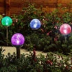 Εικόνα για Ηλιακό Φωτιστικό Κήπου Καρφωτό Μπάλα με Αισθητήρα Φωτός RGB Φ80x385mm Eurolamp 145-20851