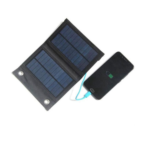 Εικόνα για Αναδιπλούμενο Ηλιακό Πάνελ Φόρτισης Μικρών Μπαταριών με Δύο Υποδοχές USB 15W