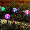 Εικόνα για Ηλιακό Φωτιστικό Κήπου Καρφωτό Μπάλα με Αισθητήρα Φωτός RGB Φ80x385mm Σετ 12 Τεμάχια Eurolamp 145-20851