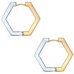 Εικόνα για Σκουλαρίκια Κρίκοι Δίχρωμα Χρυσό-Ασημί Tassioni 60041178