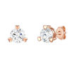 Εικόνα για Γυναικεία Καρφωτά Σκουλαρίκια Studs Ροζ Χρυσά Με Ζιργκόν Λευκά Nahla Jewels 60231122