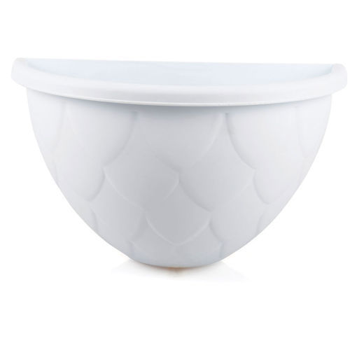 Εικόνα για Γλάστρα Τοίχου Waterdrop Λευκή 1.4L - Κρεμαστή Πλαστική 24.5x15.5cm Serinova