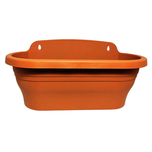 Εικόνα για Κρεμαστή Ζαρντινιέρα Tombik Terracotta 5L - Πολυχρηστική για Τοίχο & Κάγκελα 33.7x16x18cm Serinova