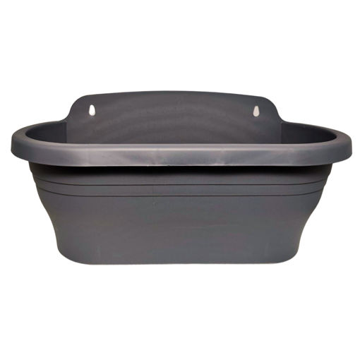 Εικόνα για Κρεμαστή Ζαρντινιέρα Tombik Ανθρακί 5L - Πολυχρηστική για Τοίχο & Κάγκελα 33.7x16x18cm Serinova