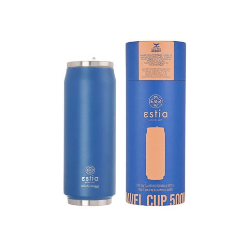 Εικόνα για Θερμός Aνοξείδωτο Travel cup Save the Aegean 500ml Denim Blue Estia 01-12076