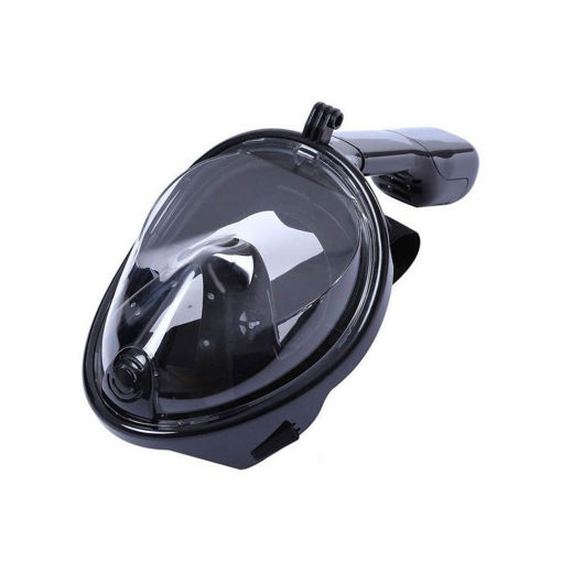 Εικόνα για Μάσκα Θαλάσσης  S/M Full Face Μαύρη με Αναπνευστήρα και Βάση για Action Camera Free Breath M2068G