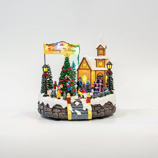 Εικόνα για Χριστουγεννιάτικη Φωτιζόμενη Διακοσμητική Αυλή Με Χορωδία με Μουσική και Κίνηση 23,5x20,5x24,5cm Eurolamp 600-45616