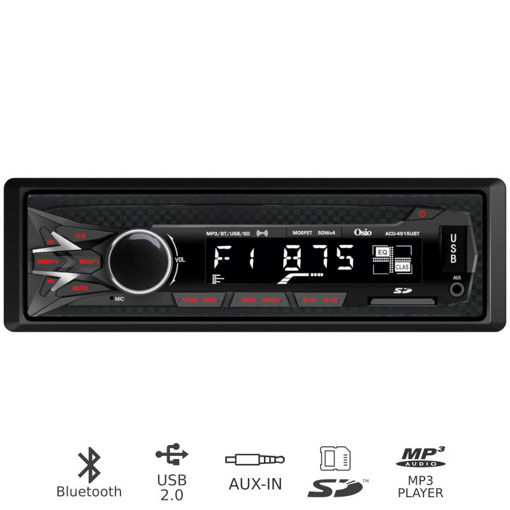 Εικόνα για Ηχοσύστημα αυτοκινήτου με Bluetooth, USB, κάρτα SD και Aux-In Osio ACO-4515UBT