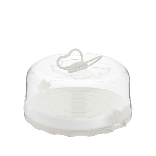 Εικόνα για Τουρτιέρα Στρόγγυλη Πλαστική Λευκή Caramel Cake Dome 24x24x13.3cm Qlux - L-00501-3