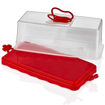 Εικόνα για Τουρτιέρα Ορθογώνια Batone Cake Dome Πλαστική Κόκκινη 33.5x17x12.5cm Qlux