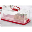 Εικόνα για Τουρτιέρα Ορθογώνια Batone Cake Dome Πλαστική Κόκκινη 33.5x17x12.5cm Qlux