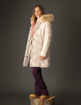 Εικόνα για Biston fashion γυναικείο μακρύ μπουφάν με αποσπώμενη κουκούλα με γουνάκι Αν. Μπεζ 48-101-091