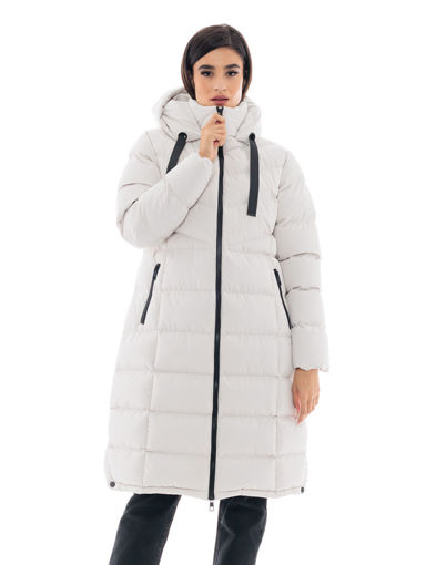 Εικόνα για Biston fashion γυναικείο μακρύ μπουφάν με ενσωματωμένη κουκούλα Ice 48-101-088